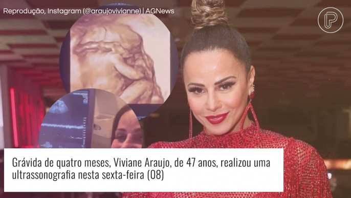 Viviane Araujo se emociona em ultrassom e surpreende com atitude do filho em relação ao sexo. Vídeo!