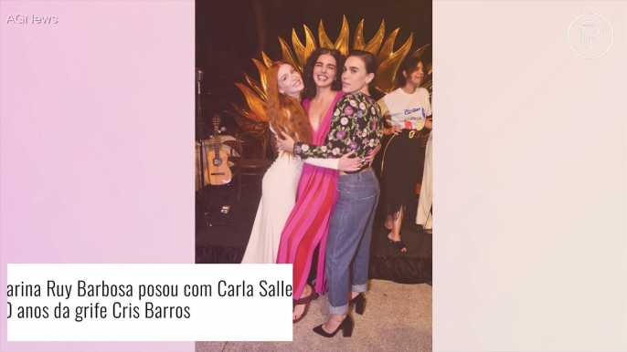 Look de Marina Ruy Barbosa: atriz escolhe vestido com decote e acessórios poderosos para evento de moda