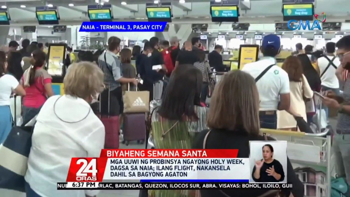 Mga uuwi ng probinsya ngayong holy week, dagsa sa NAIA | 24 Oras