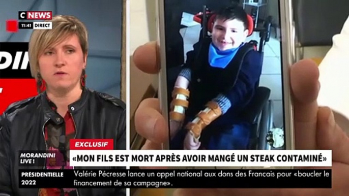 Priscilla Moittié, maman de Nolan, décédé après avoir mangé un steak haché contaminé, invitée de Jean-Marc Morandini dans "Morandini Live" sur CNews - VIDEO