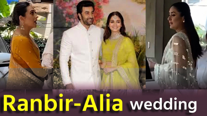 Ranbir-Alia wedding: Neetu, Riddhima, Kareena, Karisma arrive at Ranbir's residence for festivities