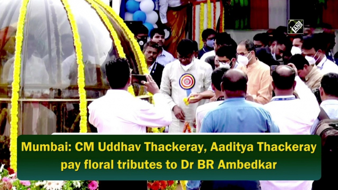 Maharashtra CM Uddhav, Aaditya Thackeray pay floral tributes to Dr BR Ambedkar on birth anniversary