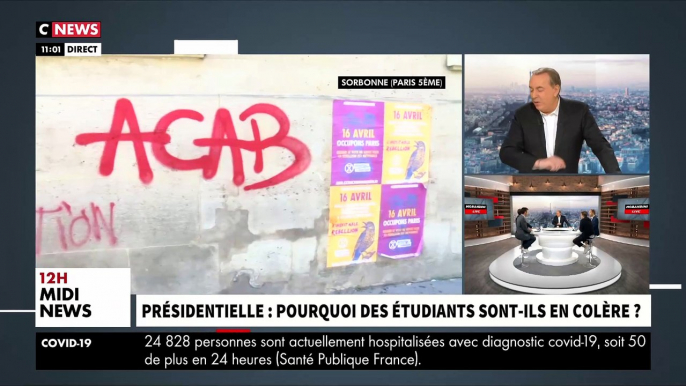 Accrochage ce matin sur CNews entre Jean-Marc Morandini et Louis Boyard, qui soutient les étudiants grévistes de La Sorbonne: "C'est ridicule de vouloir donner des leçons à tout le monde" - VIDEO