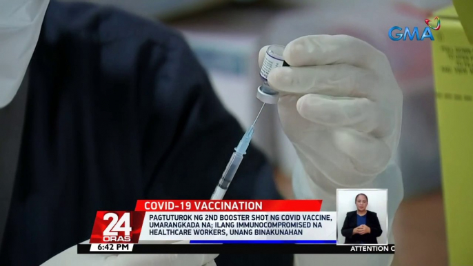 Pagtuturok ng 2nd booster shot ng COVID vaccine, umarangkada na | 24 Oras