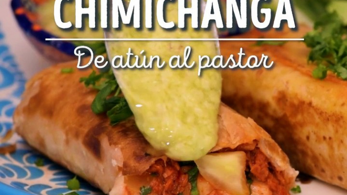 Prepara unas chimichangas de atún en lata, ¡al pastor!