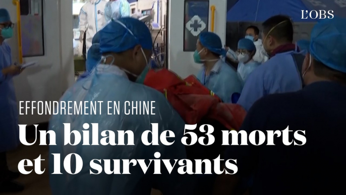 Effondrement d'un immeuble en Chine : un bilan définitif de 53 morts et 10 survivants