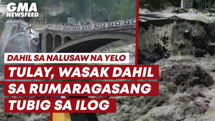 Tulay sa Pakistan, nawasak ng rumaragasang ilog | GMA News Feed