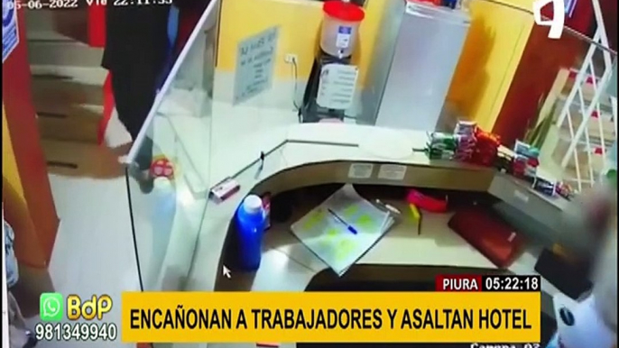 Piura: ladrones armados asaltan a trabajadores de hotel y se llevan más de S/ 5 mil