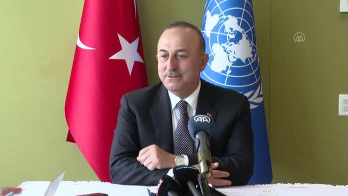 BİRLEŞMİŞ MİLLETLER - Çavuşoğlu, Türk gazetecilerle bir araya geldi (1)