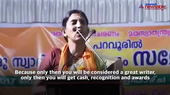 Watch Sasikala's fiery and controversial speech on Gauri Lankesh murder