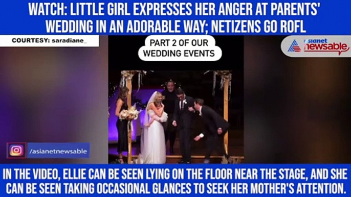 Watch: Little girl expresses her anger at parents' wedding in an adorable way; netizens go ROFL