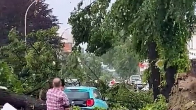 Allemagne : Les images spectaculaires de la tornade qui a blessé près de 40 personnes, dont dix grièvement, et fait d'immenses dégâts en traversant le centre de Paderborn