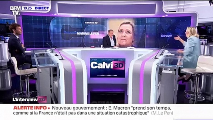 Accrochage hier soir en Marine Le Pen et Yves Calvi, alors que le journaliste lui reproche son "manque de franchise" : "Je n'ai pas d'engagement à prendre auprès de vous"