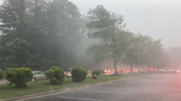 Thunderstorms sweep across the Southeast