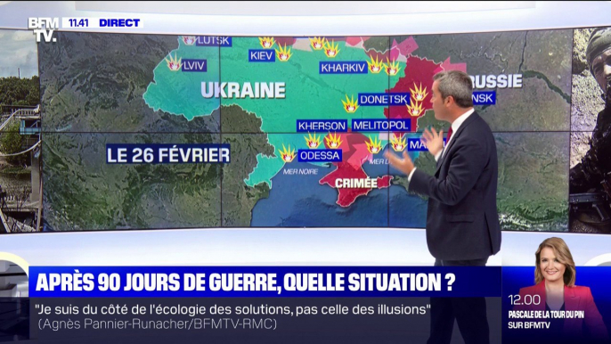 Après 90 jours de guerre, quelle est la situation en Ukraine? BFMTV répond à vos questions