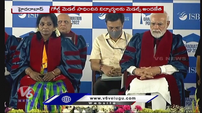 PM Modi Participates In ISB 20Th Anniversary Celebrations _ Hyderabad _ V6 News