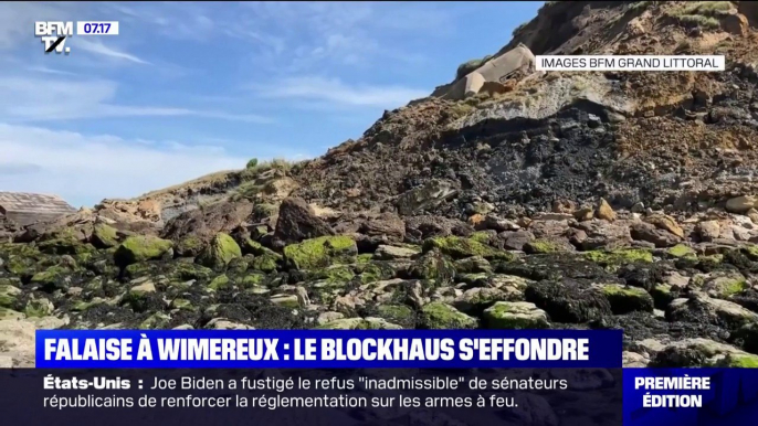 Pas-de-Calais: à Wimereux, le blockhaus de la pointe de la Rochette s'est effondré