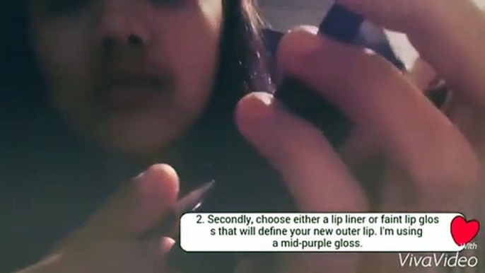 How to Fuller, Plumper and Bigger Lips Make-up Tutorial   Kreisheia Pratap ♥ (2)