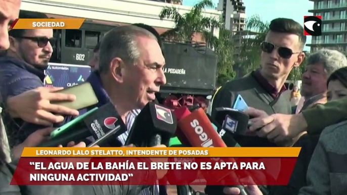 “El agua de la Bahía El Brete no es apta para ninguna actividad” dijo el intendente de Posadas, Leonardo Lalo Stelatto