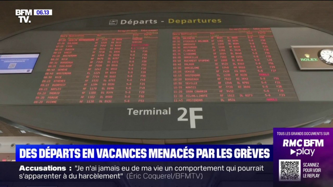 Des départs en vacances menacés par les grèves dans les gares et aéroports parisiens