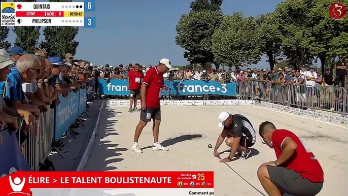 Plus belle partie du mardi : 32e QUINTAIS vs PHILIPSON, Mondial la Marseillaise à pétanque 2022