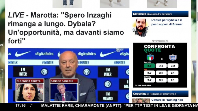 Inter, Marotta scarica Dybala? ▷ "Parliamoci chiaro, l'impedimento non sono le commissioni"