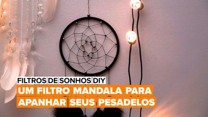 Um filtro de sonhos mandala para apanhar seus pesadelos