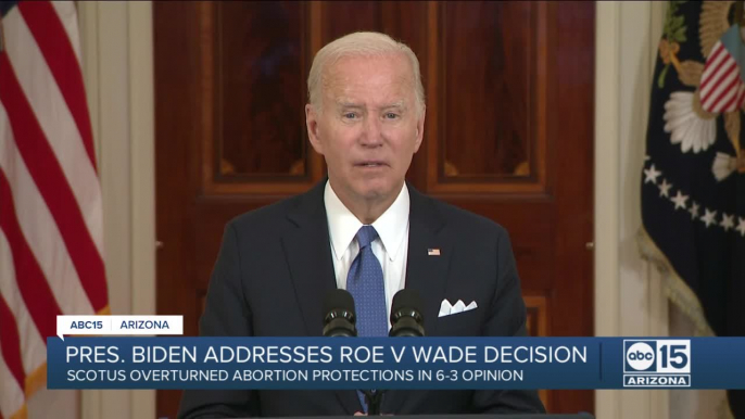 President Biden reacts to the U.S. Supreme Court overturning Roe v. Wade