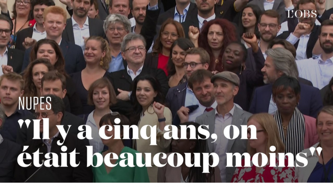 L'arrivée des députés LFI  à l'Assemblée nationale