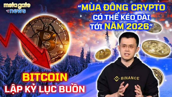 Tin Tức Crypto - Mùa đông Crypto kéo dài đến 2026_ Bitcoin lập kỷ lục buồn  _ MetaGate News 20_06