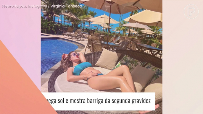 Virgínia Fonseca, grávida, exibe corpo de biquíni em foto e celebra sucesso do marido, Zé Felipe