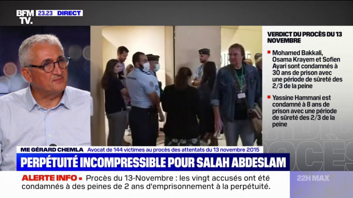 13-Novembre: pour Me Gérard Chemla, avocat de 144 victimes, "les peines les plus graves sont prononcées parce que nous sommes en face des faits les plus graves"