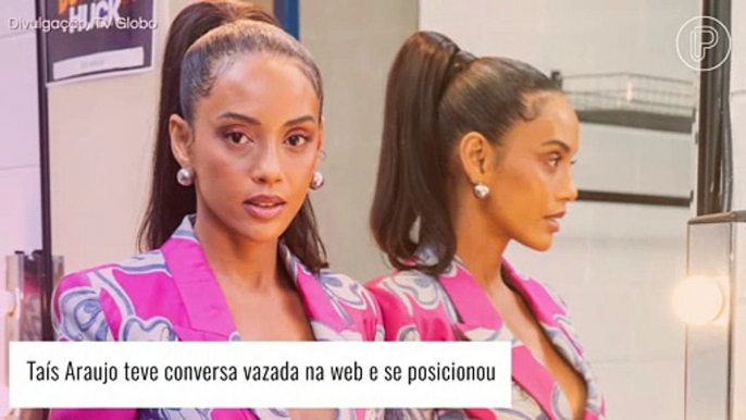 Taís Araujo tem conversa vazada na web e rebate internauta que criticou sua presença em reunião