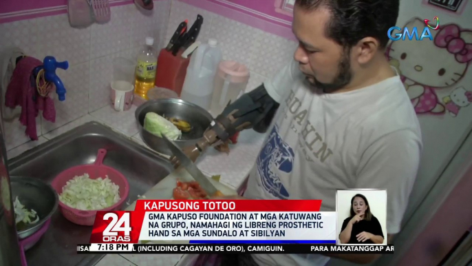 GMA Kapuso foundation at mga katuwang na grupo, namahagi ng libreng prosthetic hand sa mga sundalo at sibilyan | 24 Oras