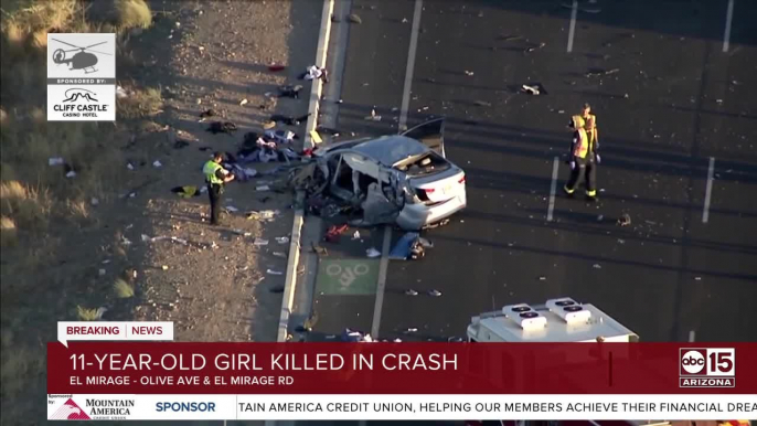 11-year-old girl killed, multiple critically injured in head-on crash