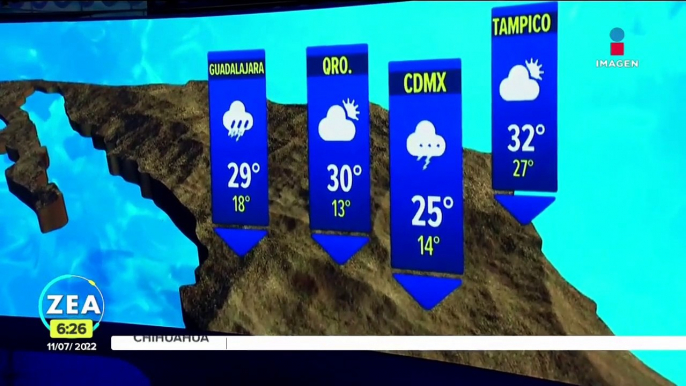 Pronóstico del tiempo 11 de julio de 2022