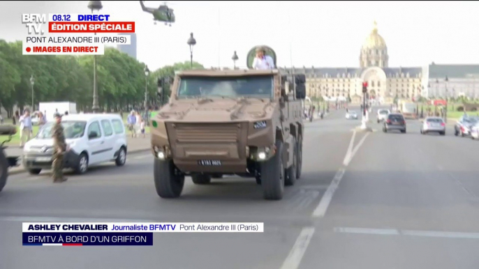 14-Juillet: à bord d'un Griffon de 3 mètres de haut, 7 mètres de long et 24 tonnes