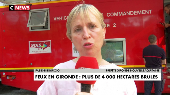 Fabienne Buccio sur les incendies en Gironde: «La situation reste très difficile»