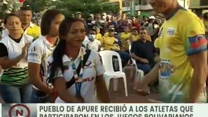 Pueblo de Apure recibió a medallistas de los Juegos Bolivarianos Valledupar 2022