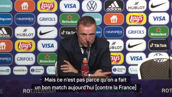 Euro 2022 (F)  - Seernels : "Face à la France, mes joueuses ont montré qu'elles étaient ambitieuses"