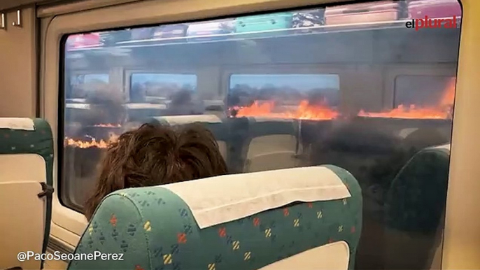 VÍDEO: Renfe suspende todas las circulaciones ferroviarias entre Galicia y Madrid por un incendio en Zamora