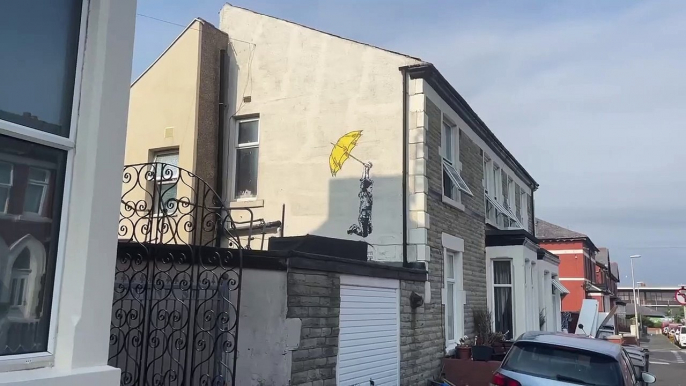 Banksy-style mural appears overnight in Blackpool, Lancashire