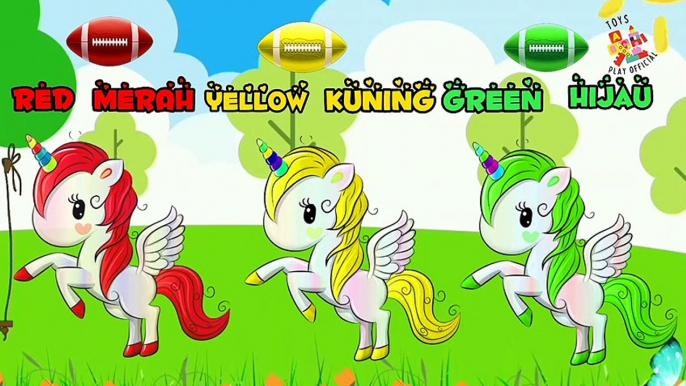 Animasi mewarnai hewan kuda poni belajar mengenal warna | Animation of coloring pony animals learn to recognize colors