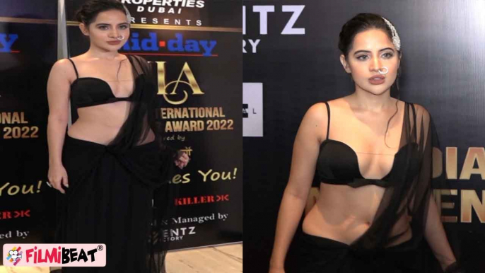 Urfi Javed at Midday IIA 2022 Awards|Urfi Javed Latest Video|Urfi Javed in Black Saree*Entertainment