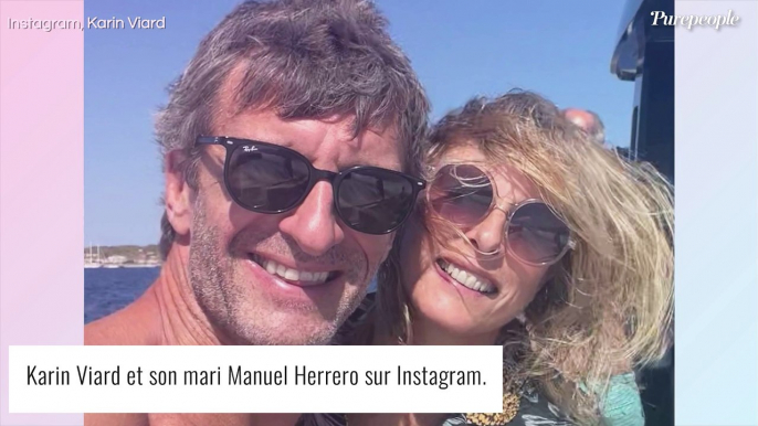 Karin Viard mariée : lune de miel et tendres baisers au soleil avec Manuel !