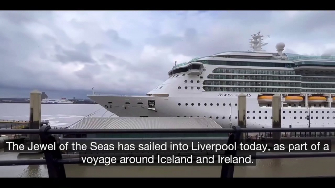 Two massive cruise ships dock at Liverpool’s Pier Head - Carnival Pride and The Jewel of the Seas