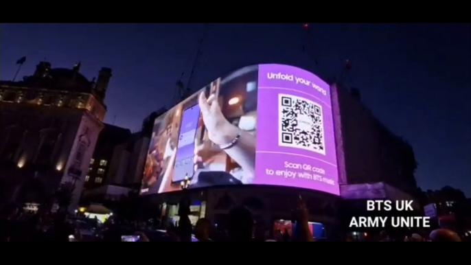 The World Premier Of Samsung Galaxy X BTS @The Piccadilly Circus,London