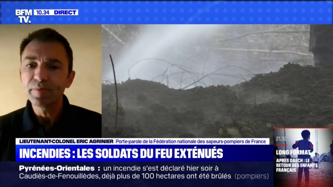 "Des régions qui étaient épargnées par les risques [d'incendies] ne le sont plus", souligne le porte-parole des sapeurs-pompiers