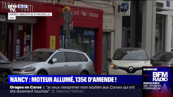 À Nancy, les automobilistes devront désormais payer 135 euros d'amende s'ils laissent leur moteur allumé à l'arrêt