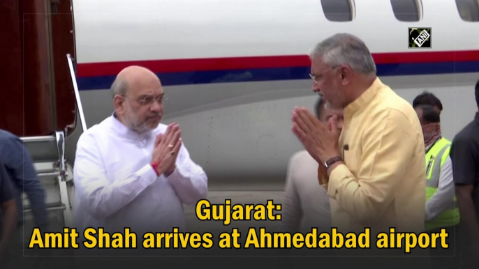 Amit Shah arrives at Ahmedabad airport
